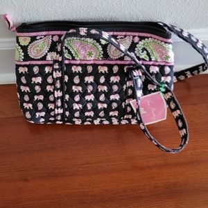 Vera Bradley Pink Elephants Handbag